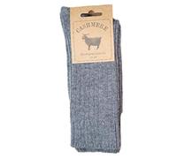 WEST COAST KNITWEAR Calcetines de cachemira fina y lana merino súper suaves y cálidos para mujer, Platino, Altoa única