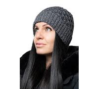 WEST COAST KNITWEAR Gorro Unisex 100% Lana Merino, Suave y cálido, Gorro de Invierno, Pizarra, Talla única