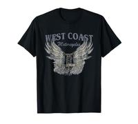 West Coast Motorcycles My Wheels My Rules Winged Bike Camiseta