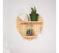 West Coast Paracord - Personaliza tu propio sistema de tablero de clavijas - Almacenamiento de pared DIY - tacos, estantes, contenedores, bandejas, estantería de pared personalizada única - Madera sin