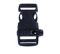 West Coast Paracord Side-Release 3/10,2 cm Silbato - para pulsera Paracord de supervivencia de emergencia - Pack de varios tamaños - Camping, Caza, Pesca, Senderismo, Negro, 5 Pack