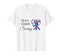West Coast Swing Danza Pareja Corazón Regalo Bailarín WCS Camiseta