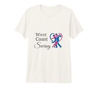 West Coast Swing Danza Pareja Corazón Regalo Bailarín WCS Camiseta Premium