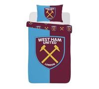 West Ham United FC Colour Split Single Duvet Set