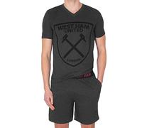 West Ham United FC - Pijama Corto para Hombre - Producto Oficial - Gris - XL