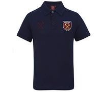 West Ham United FC - Polo Oficial para Hombre - con el Escudo del Club - Azul Marino - S