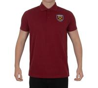 West Ham United FC - Polo Oficial para Hombre - con el Escudo del Club - Granate - XXL