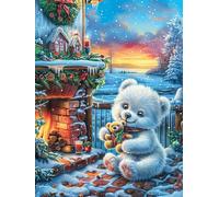 West Highland Terrier Dans le Jardin d'automne Rompecabezas 1000 Piezas Cartón para Toda La Familia Mitos Animal Planta Tiempo Libre Entretenimiento Sin Pantalla 1000 P