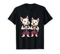 West Highland Terrier quema la noche con whisky dram Camiseta