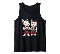 West Highland Terrier quema la noche con whisky dram Camiseta sin Mangas