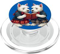 West Highland Terriers arde poesía nocturna leyendo PopSockets PopGrip para MagSafe