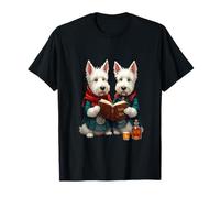 West Highland Terriers leyendo Robert Burns Poesía Camiseta