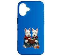 West Highland Terriers leyendo Robert Burns Poesía Carcasa para iPhone 16