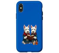West Highland Terriers leyendo Robert Burns Poesía Carcasa para iPhone X/XS