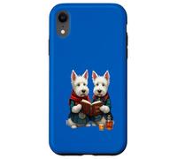 West Highland Terriers leyendo Robert Burns Poesía Carcasa para iPhone XR
