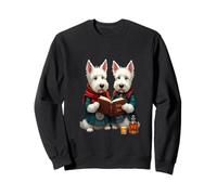 West Highland Terriers leyendo Robert Burns Poesía Sudadera