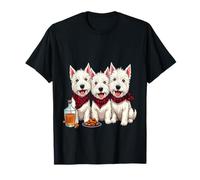 West Highland Terriers, pañuelo escocés y whisky Camiseta