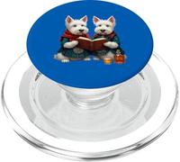 West Highland Terriers quema libro de poesía y whisky PopSockets PopGrip para MagSafe