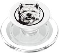 West Highland White Terrier | Blanco y Negro Clásico PopSockets PopGrip para MagSafe