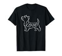 West Highland White Terrier Minimalista Line Art Love Lover Camiseta