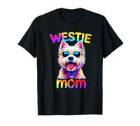 West Highland White Terrier Mom Pop Art Lindo Westie Dog Mom Camiseta