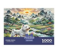 West Highland White Terrier Puzzles 1000 Piezas para Adultos Puzzles Desafiantes for The Whole para Mujeres, Regalos para Hombres Cartón 100% Reciclado Decoración del Hogar 70x50cm/1000pcs