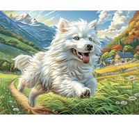 West Highland White Terrier tierno Granja Puzzle 1000 Piezas Cartón Resistente para Adultos Bestias fantásticas Entretenimiento Individual Desconectar Estrés Colgar En Pared Idea De Regalo 1000 PCS