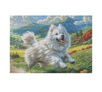 West Highland White Terrier tierno Granja Rompecabezas 300 Piezas Cartón Grueso para Coleccionistas Animal Mascota Muñeca Noches De Cita Mejora Concentración Ocio En Casa Regalo Reyes Magos 300 PCS