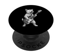 West Highland White Terrier Tocando Bajo Música Rock PopSockets PopGrip Adhesivo