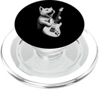 West Highland White Terrier Tocando Guitarra Rock Música Perro PopSockets PopGrip para MagSafe