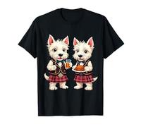 West Highland White Terriers Celebrando Burns Night Fun Camiseta