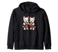 West Highland White Terriers Celebrando Burns Night Fun Sudadera con Capucha