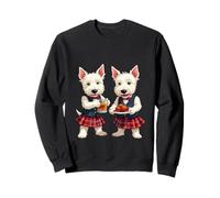 West Highland White Terriers Celebrando Quemaduras Noche Dibujos Animados Sudadera