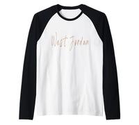 West Jordan Utah Diseño Elegante Vintage Camiseta Manga Raglan