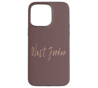 West Jordan Utah Diseño Elegante Vintage Carcasa para iPhone 15 Pro MAX