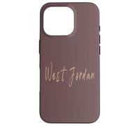 West Jordan Utah Diseño Elegante Vintage Carcasa para iPhone 16 Pro