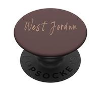 West Jordan Utah Diseño Elegante Vintage PopSockets PopGrip Adhesivo