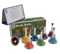 West Music HB9201 Juego diatónico de 8 notas: combo de timbre y campana de escritorio, botón pulsador y timbre de mano, gama completa de notas musicales para todas tus necesidades.