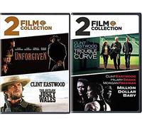 West & Now 4 Clint Eastwood Film Collection Unforgiven & Outlaw Josey Wales + Trouble with The Curve & Million Dollar Baby DVD Feature movie set