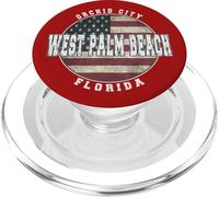 West Palm Beach Florida, Bandera Americana Vintage PopSockets PopGrip para MagSafe