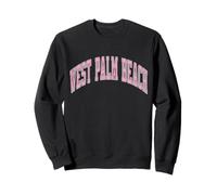 West Palm Beach Florida FL Varsity Style Texto Rosa Sudadera