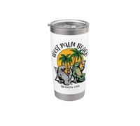 West Palm Beach Florida USA Divertido diseño de cocodrilo de manatí Vaso térmico de acero inoxidable de doble pared