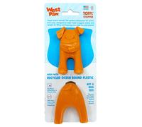 WEST PAW Toppl Stopper 2-Pack en mandarina - Diseado para accesorios de enriquecimiento para perros que se adapta a todos los tamaos de juguete