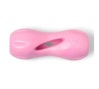 WEST PAW Zogoflex Qwizl - Juguete rompecabezas para perros, interactivo, para masticar, dispensador de golosinas, en colores brillantes, ideal para jugar a lanzar, grande (65 cm), rosa chicle