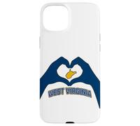 West Virginia Corazón Manos Montaña Estado WVA 304 Raíces Carcasa para iPhone 15 Plus