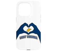 West Virginia Corazón Manos Montaña Estado WVA 304 Raíces Carcasa para iPhone 15 Pro