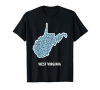 West Virginia No me Olvides de Flores Estado Floral Camiseta
