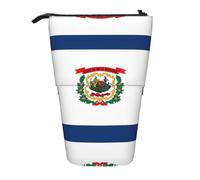 West Virginia State Flag - Bolsa telescópica de tela Oxford portátil para niños, niñas, adolescentes, estudiantes, oficina, Black, Talla única