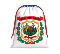 West Virginia State Flag Holiday Drawstring Gift Bags Party Special Bags For Candy Wedding Favors Christmas