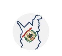 West Virginia State Flag Map - Juego de tarjetas de fragancia redondas, ambientador colgante de lavanda para decoración del hogar, 10 o 24 piezas